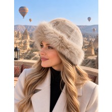 Feemels Premium Peluş Kürklü Bere – Kürklü Şapka - Kalpak