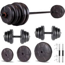 Hero Serisi 65 kg Dambıl Seti ve Halter Seti Ağırlık Fitness Seti