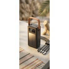 Acl Aura Akse 50000 Mah Güneş Enerjili, El Fenerli, 4 Dahili Kablolu Outdoor Powerbank - Taşınabilir Hızlı Şarj Cihazı