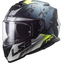 Ls2 Storm 2 Sprınter Mat Siyah-Gri Cobalt Kask