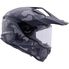 Zeus ZS-913 Bf6 Matt Black Grey Black Silver Kapalı Kask