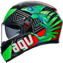 Agv Kask K3 Mplk Kamaleon Black Red Green