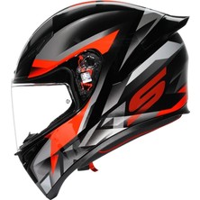Agv Kask K1 S Fastlap Black Grey Red Kapalı Kask