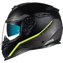 Nexx SX.100 Skyway Black Neon  Sarı Mat Kask