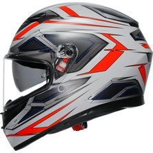 Agv Kask K3 Space Matt Whıte Red Fluo