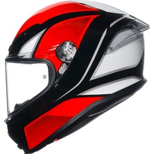 Agv Kask K6 S Hyphen Black Red Whıte