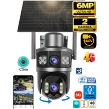 Ventus iCSee SIM730 4G 6MP Dual Lens UltraHD Güneş Enerjili AOV Akıllı Güvenlik Kamerası