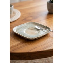 6'lı Verona Kare Çay Bardağı Tabağı 11,5X11,5 cm Dijital Obvara Desenli Rinart Porselen Şık Çay Sunum Tabağı