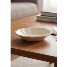 Rinart 12'li Kahveci Porselen Çay Bardağı Tabağı 10 cm Beyaz Şık Çay Sunum Tabağı