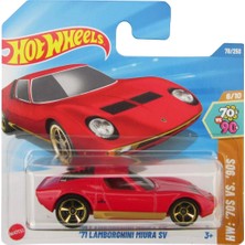Hot Wheels '71 Lamborghini Miura Sv - Hw: '70S Vs '90S Kırmızı 1/64 Diecast Model Araba