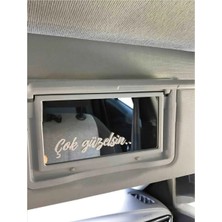 Smart Garage Kc Tasarım Çok Güzelsin Güneşlik Ayna Yazısı Araba-Motosiklet Cam Etiket Sticker 7.2 x 1.8cm