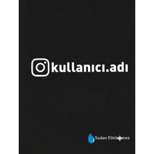 Smart Garage Instagram Kullanıcı Adı Sticker Instagram Logolu 20 Cmx 5 cm 1 Adet