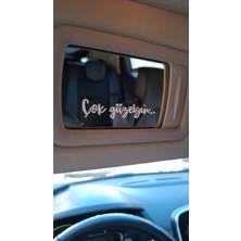 Smart Garage Çok Güzelsin Sticker Ayna Cam Laptop Üzeri Yapışkanlı 8 cm x 2cm