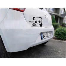 Smart Garage Panda Sticker Araç Camı Çıkartması Bagajdan Bakan Panda Sticker Pc Motor Laptop 20CMX8CM
