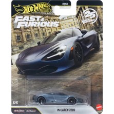 Hot Wheels Premium Mclaren 720S (Fast & Furious) - Fast & Furious 25. Yıl Gri 1/64 Diecast Model Araba