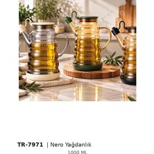 Arow Nero 1000 ml Cam Yağdanlık (Yeşil-Beyaz-Siyah) (Seçtiğiniz Renk 1 Adet)