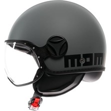 Momo Design Momodesign Fgtr Classic Mono Matt Grey Black Açık Kask