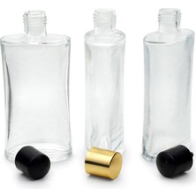 D&B Kolonya Şişesi 200 ml 3 Adet Şeffaf Boş Oval Şişe