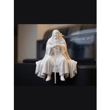 3Dlab Three-Dimensional Systems Gandalf Lord Of The Rings(Yüzüklerin Efendisi) Oturan Mini Dekoratif Figür-Kitaplık, Tv Ünitesi ve Pc Kasası Içi Masa Figürü