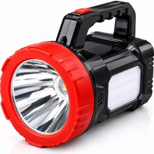 farissu Silver Toss ST-6678 Şarjlı LED El Feneri 10W 14 Smd Çift Aydınlatmalı Işıldak