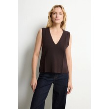Love My Body V Yaka Triko Süveter Kahve 167LO119000