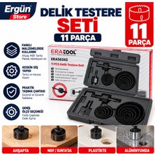 Ergün Store 11 Parça Delik Testere Panç Seti Sunta Delik Açma Seti Paketlidir