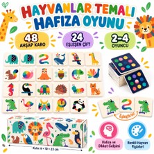 Zenviaa Mey Ithalat® Hayvanlar Temalı Hafıza Eşleştirme Oyunu ZNV20296545