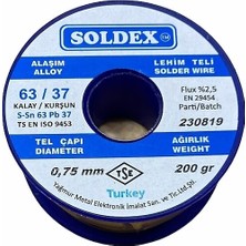 Soldex Lehim Teli 0.75mm 200Gr  Sn63 - Pb37 (6337)  630752