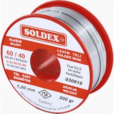 Soldex Lehim Teli 1mm 200Gr  Sn60 - Pb40 (6040)  601002
