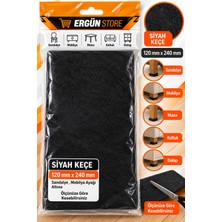 Ergün Store Sandalye Ayağı , Kanepe Ayağı , Masa Ayağı Keçesi Siyah 120X240 Istenen Ölçüye Göre Kesilebilir 1 Paket