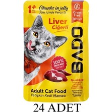 Bado Ciğerli Yetişkin Kedi Maması 85 gr 24 Adet