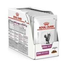 Royal Canin Renal With Beef Kedi Konserve Yaş Mama 85 gr x 12 Adet Soslu Pouch