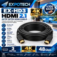 Expotech EX-HD03 3 Metre 4K HDMI Görüntü ve Ses Aktarım Kablosu
