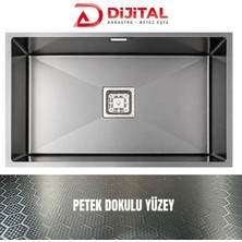 Gl General Neo 70 40X70 Antrasit Petek Dokulu Mutfak Eviyesi 304 Paslanmaz Çelik 1mm