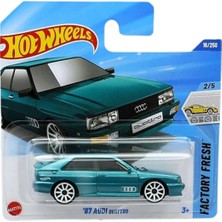 Hot Wheels '87 Audi Quattro - Factory Fresh Metalik Açık Mavi 1/64 Diecast Model Araba