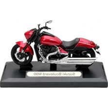 Odea Motormax Kutulu 1:18 Süper Model Motosiklet, Koleksiyonluk Diecast Motorsiklet Modeli, Detaylı Oyuncak ve Sergileme Motoru MM-76205D (Kırmızı-Siyah)