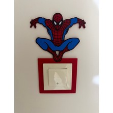 Seyuse Spiderman Anahtar & Priz Çerçevesi –örümcek Adam El Yapımı Işık Anahtarı Süsü – Çocuk Odası Duvar Dekoru – Dekoratif Hediye Priz Kapağı