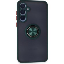 Neva Prime Samsung Galaxy A35 5g Kılıf Montreal Yüzüklü Silikon Kapak - Yeşil