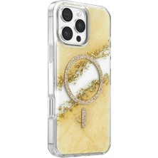 Neva Prime Onegif Apple Iphone 16 Pro Max Lotus Simli Magsafe Kapak - Gümüş