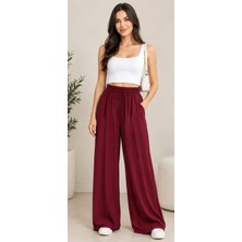 Kader Bordo Bol Paça Rahat Pantolon  Batalboy