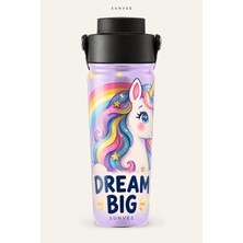 Suhvee Dream Big Çocuk Temalı 500 ml Çift Cidarlı Paslanmaz Çelik Termos