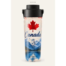 Suhvee Canada Ülke Temalı 500 ml Çift Cidarlı Paslanmaz Çelik Termos
