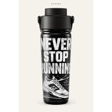 Suhvee Never Stop Running 500 ml Çift Cidarlı Paslanmaz Çelik Spor Termos