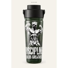 Suhvee Discipline Builds Greatness 500 ml Çift Cidarlı Paslanmaz Çelik Spor Termos