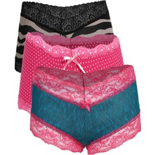 Mestore Moda Çizgi Bayan 3'lü Boxer 40207