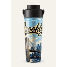 Suhvee Brooklyn Pop Art Şehir Temalı 500 ml Çift Cidarlı Paslanmaz Çelik Termos