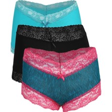 Mestore Moda Çizgi Bayan 3'lü Boxer 40211