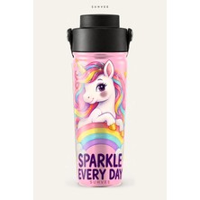 Suhvee Sparkle Every Day Çocuk Temalı 500 ml Çift Cidarlı Paslanmaz Çelik Termos