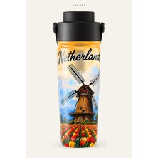 Suhvee Netherlands Ülke Temalı 500 ml Çift Cidarlı Paslanmaz Çelik Termos