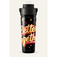 Suhvee Better Together Arkadaşlık Temalı 500 ml Çift Cidarlı Paslanmaz Çelik Termos